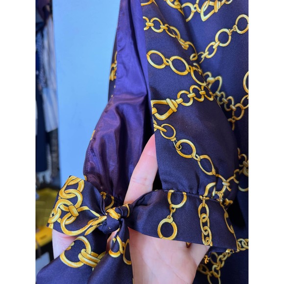 Britt Ryan Dress 100% Silk Nautical Sheath 3/4 Sleeves Cold Shoulder 6 - Picture 5 of 7